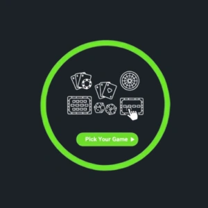 Icono de elegir juego en SlotBunny Casino con varios juegos de casino como cartas, ruleta y tragaperras.