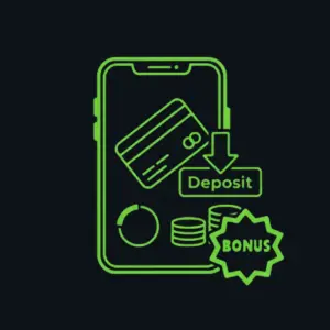 Funkcja bonusu depozytowego Slot Bunny Casino na urządzeniu mobilnym.