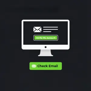 SlotBunny Casino email verification screen with a 'Check Email' button.