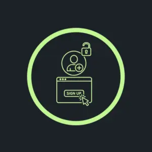 SlotBunny Casino sign-up page with a user icon and lock symbol.